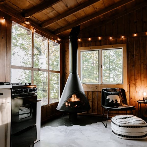 Wood stove and reading chair